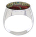 Silver Jewlery Multicolor Pueblo Design Ring Size 9-3/4 PX42410